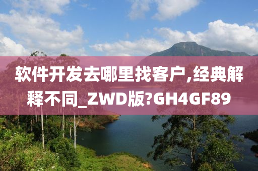 软件开发去哪里找客户,经典解释不同_ZWD版?GH4GF89