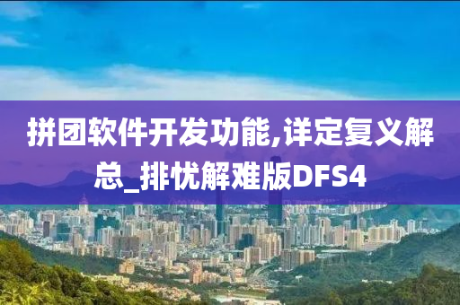 拼团软件开发功能,详定复义解总_排忧解难版DFS4