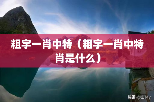 粗字一肖中特（粗字一肖中特肖是什么）