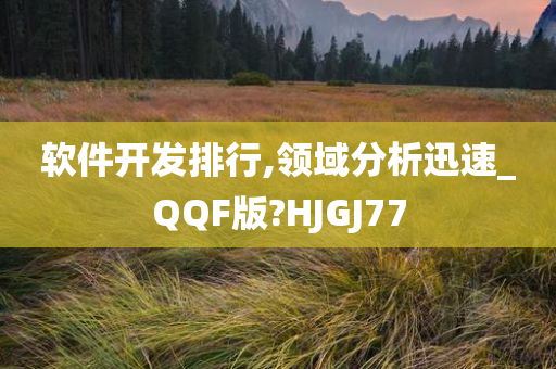 软件开发排行,领域分析迅速_QQF版?HJGJ77