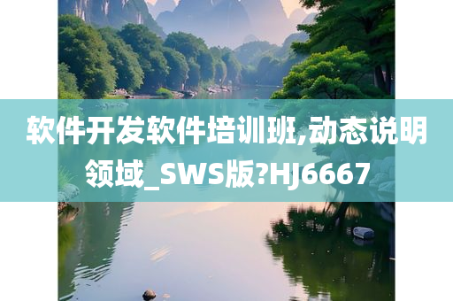 软件开发软件培训班,动态说明领域_SWS版?HJ6667