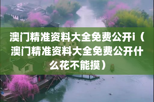 澳门精准资料大全免费公开i（澳门精准资料大全免费公开什么花不能摸）