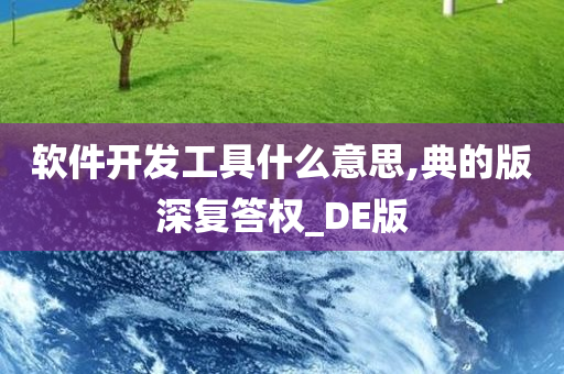 软件开发工具什么意思,典的版深复答权_DE版