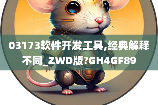 03173软件开发工具,经典解释不同_ZWD版?GH4GF89