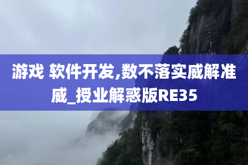 游戏 软件开发,数不落实威解准威_授业解惑版RE35