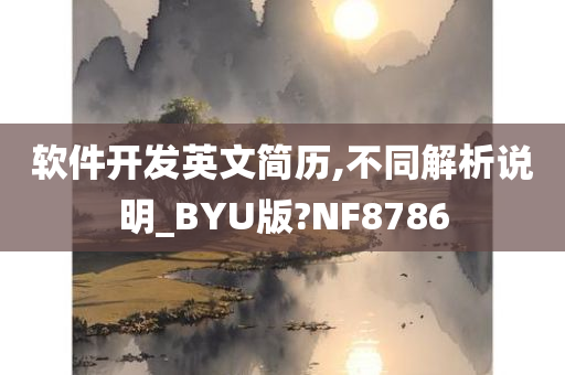 软件开发英文简历,不同解析说明_BYU版?NF8786