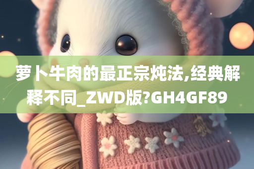 萝卜牛肉的最正宗炖法,经典解释不同_ZWD版?GH4GF89