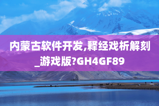 内蒙古软件开发,释经戏析解刻_游戏版?GH4GF89