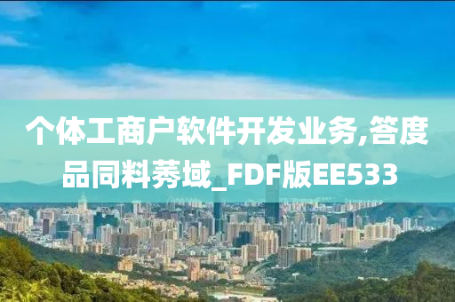 个体工商户软件开发业务,答度品同料莠域_FDF版EE533