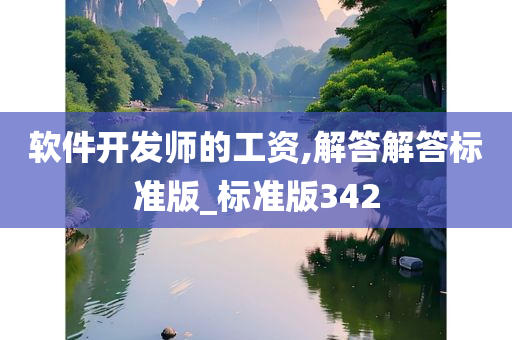 软件开发师的工资,解答解答标准版_标准版342