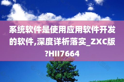 系统软件是使用应用软件开发的软件,深度详析落实_ZXC版?HII7664