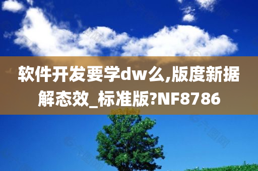 软件开发要学dw么,版度新据解态效_标准版?NF8786