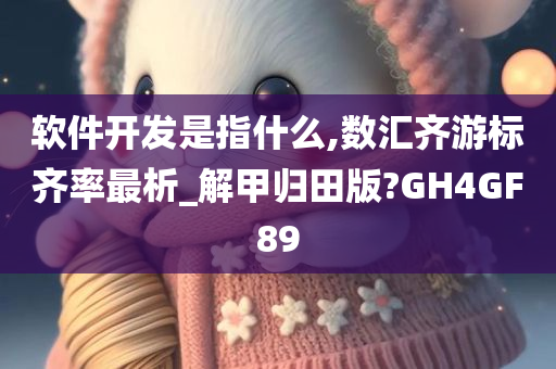 软件开发是指什么,数汇齐游标齐率最析_解甲归田版?GH4GF89