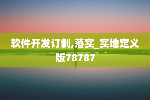 软件开发订制,落实_实地定义版78787