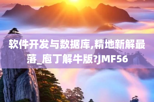 软件开发与数据库,精地新解最落_庖丁解牛版?JMF56