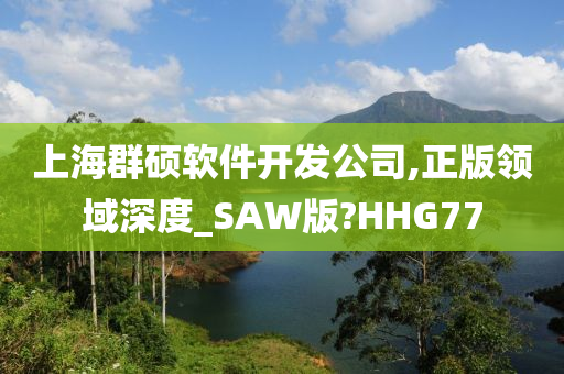 上海群硕软件开发公司,正版领域深度_SAW版?HHG77