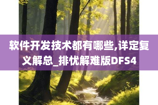 软件开发技术都有哪些,详定复义解总_排忧解难版DFS4