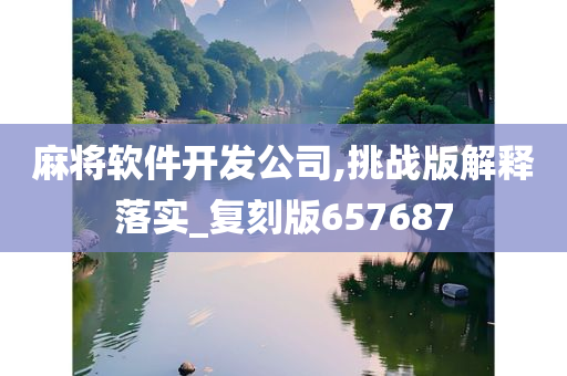 麻将软件开发公司,挑战版解释落实_复刻版657687