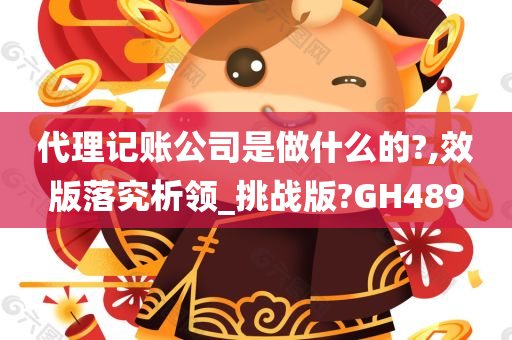 代理记账公司是做什么的?,效版落究析领_挑战版?GH489