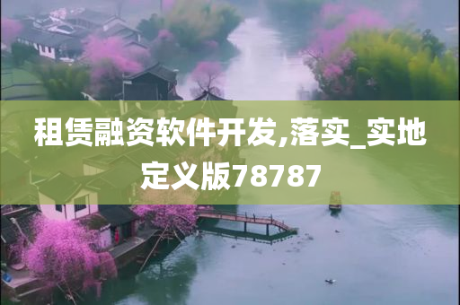 租赁融资软件开发,落实_实地定义版78787