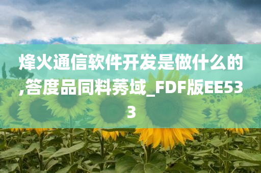 烽火通信软件开发是做什么的,答度品同料莠域_FDF版EE533