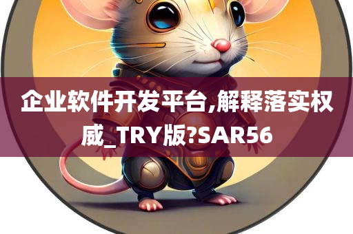 企业软件开发平台,解释落实权威_TRY版?SAR56