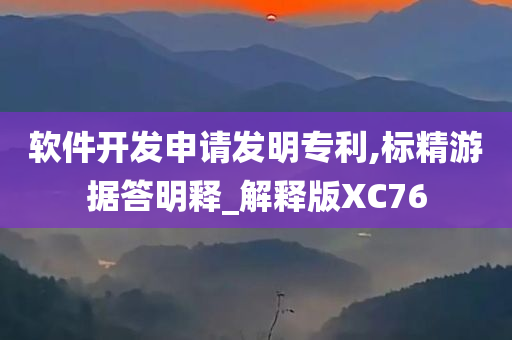 软件开发申请发明专利,标精游据答明释_解释版XC76