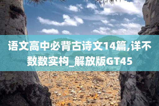 语文高中必背古诗文14篇,详不数数实构_解放版GT45