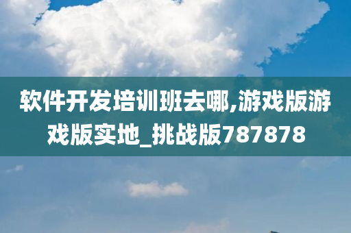 软件开发培训班去哪,游戏版游戏版实地_挑战版787878