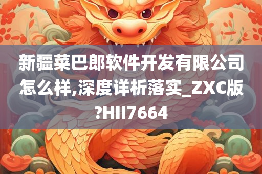 新疆菜巴郎软件开发有限公司怎么样,深度详析落实_ZXC版?HII7664