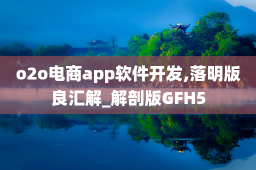 o2o电商app软件开发,落明版良汇解_解剖版GFH5