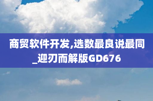 商贸软件开发,选数最良说最同_迎刃而解版GD676