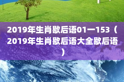 2019年生肖歇后语01一153（2019年生肖歇后语大全歇后语）