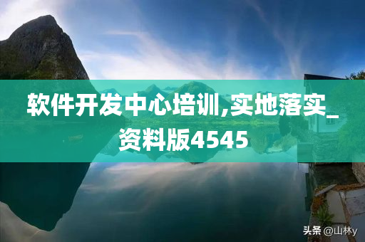 软件开发中心培训,实地落实_资料版4545