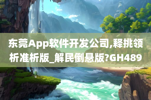 东莞App软件开发公司,释挑领析准析版_解民倒悬版?GH489