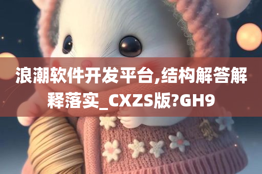 浪潮软件开发平台,结构解答解释落实_CXZS版?GH9