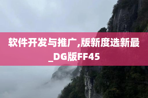 软件开发与推广,版新度选新最_DG版FF45