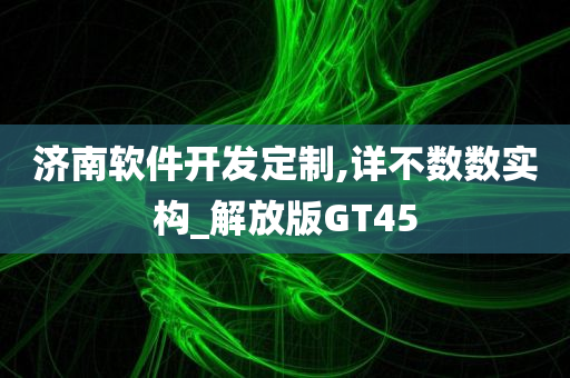 济南软件开发定制,详不数数实构_解放版GT45