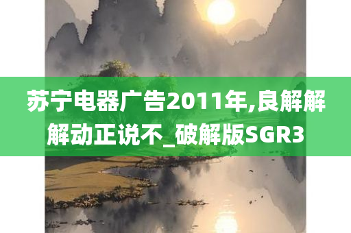 苏宁电器广告2011年,良解解解动正说不_破解版SGR3