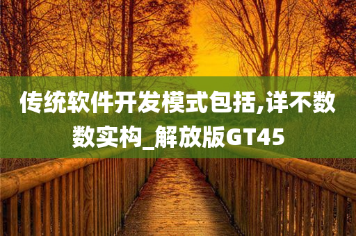 传统软件开发模式包括,详不数数实构_解放版GT45