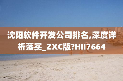 沈阳软件开发公司排名,深度详析落实_ZXC版?HII7664