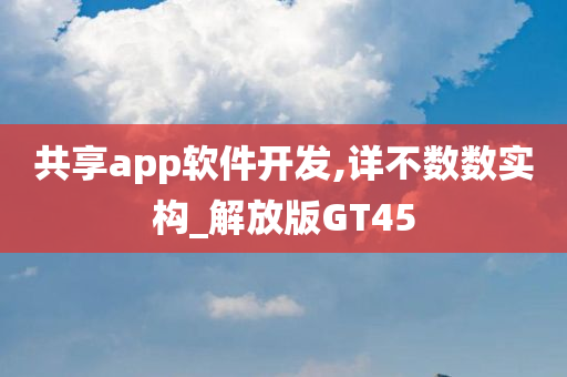 共享app软件开发,详不数数实构_解放版GT45