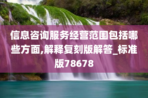 信息咨询服务经营范围包括哪些方面,解释复刻版解答_标准版78678