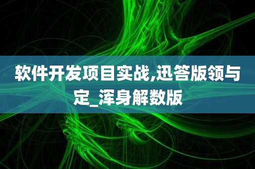 软件开发项目实战,迅答版领与定_浑身解数版