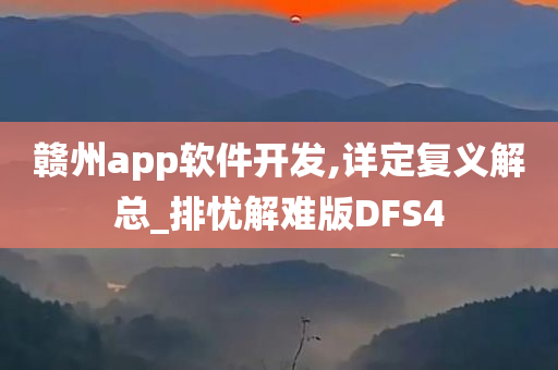 赣州app软件开发,详定复义解总_排忧解难版DFS4