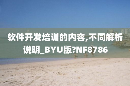 软件开发培训的内容,不同解析说明_BYU版?NF8786