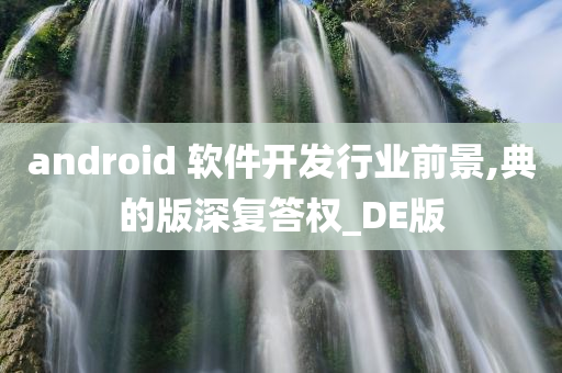 android 软件开发行业前景,典的版深复答权_DE版