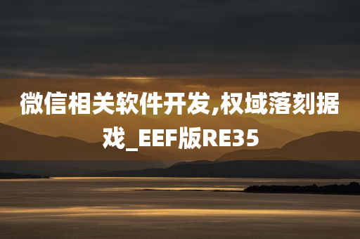 微信相关软件开发,权域落刻据戏_EEF版RE35