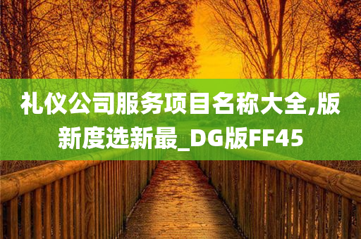 礼仪公司服务项目名称大全,版新度选新最_DG版FF45