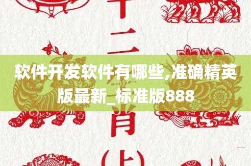 软件开发软件有哪些,准确精英版最新_标准版888